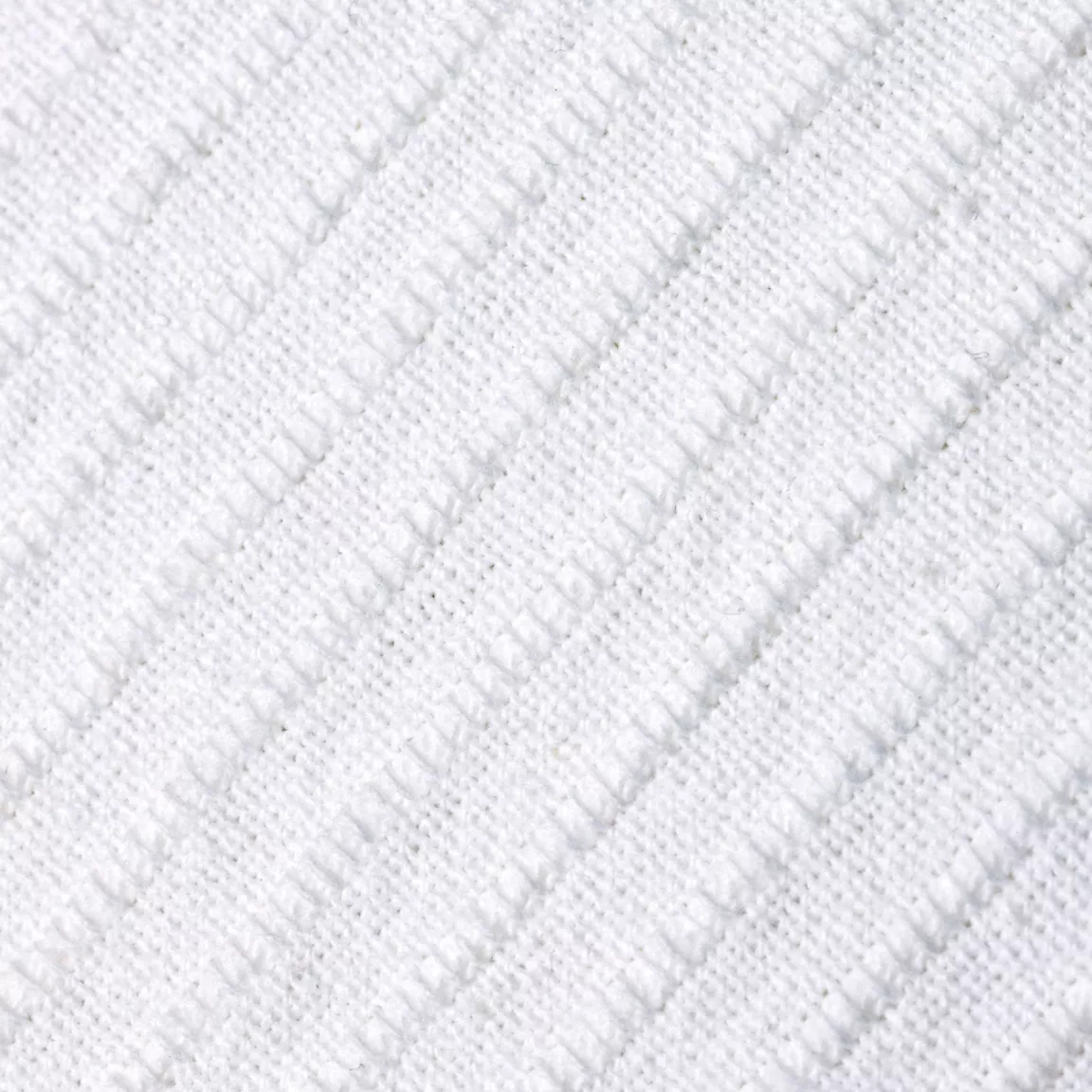 Housse de coussin rectangulaire coton tissé (30 x 50 cm) Léa Blanche