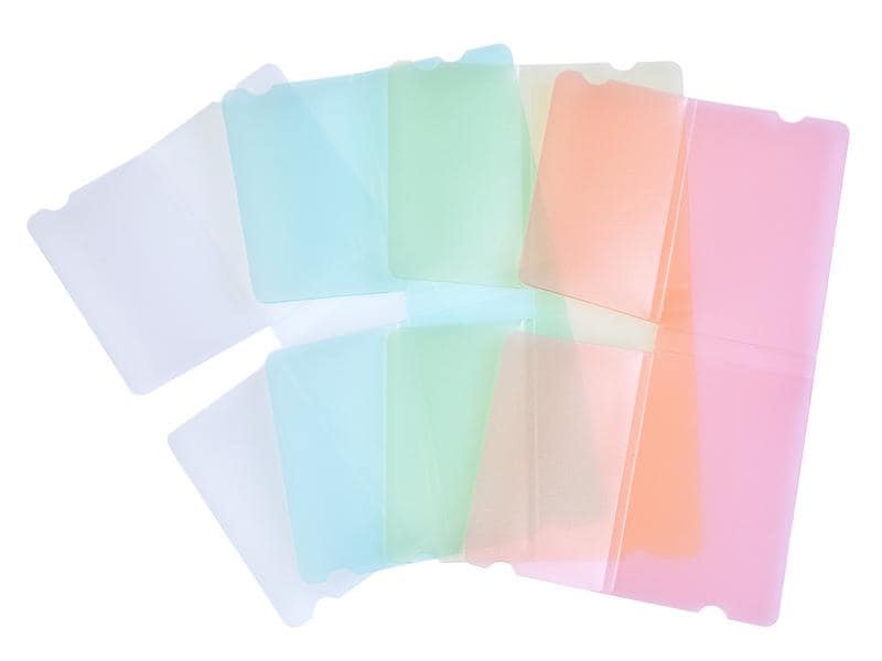 FTM Schutzhülle für Hygienemasken, 4 Stück, farbig Faltbox zur Aufbewahrung von einer Einweg-Hygienemaske