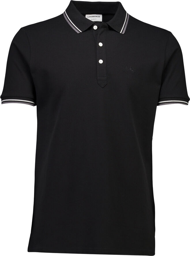 Lindbergh Polo shirt w. contrast piping Sort