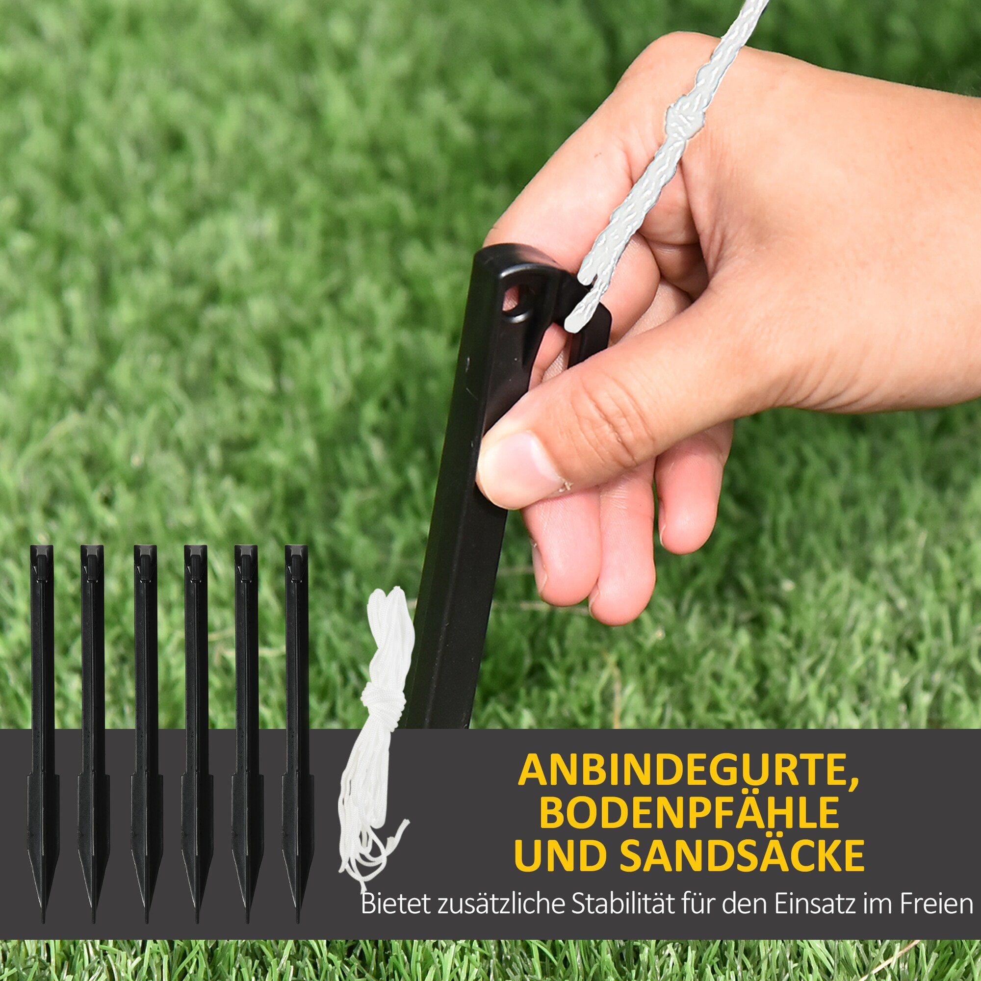 Outsunny Aufblasbare Weihnachtsdekoration mit Sandsack weiß 103L x 70B x 180H cm