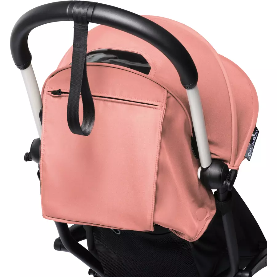 BABYZEN Kinderwagen YOYO2 6+ White mit Textilset Ginger und Backpack YOYO Black