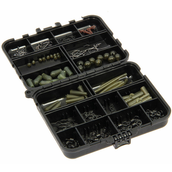 Angling Pursuits Carp Rig Accessory Box avec 175 produits bas de ligne