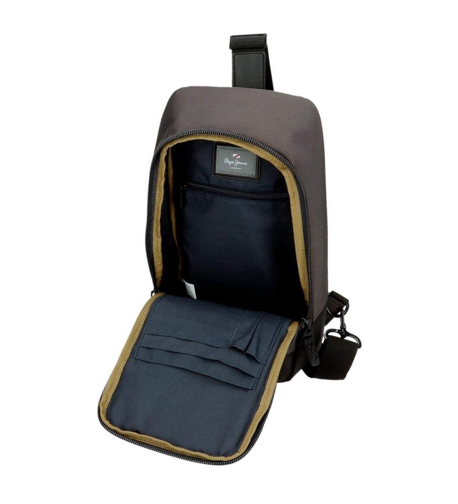 Bolsa transversal Pepe Jeans Iron cinza
