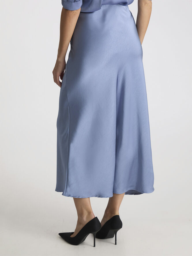 Neo Noir Vicky Heavy Sateen Skirt Smoke blue