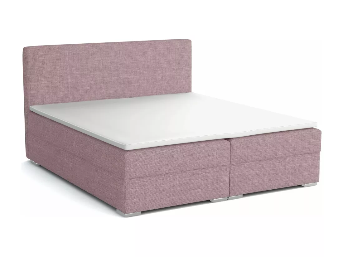 LIT BOXSPRING avec surmatelas Soler 140x200 cm, Lux 28 (Rose clair)