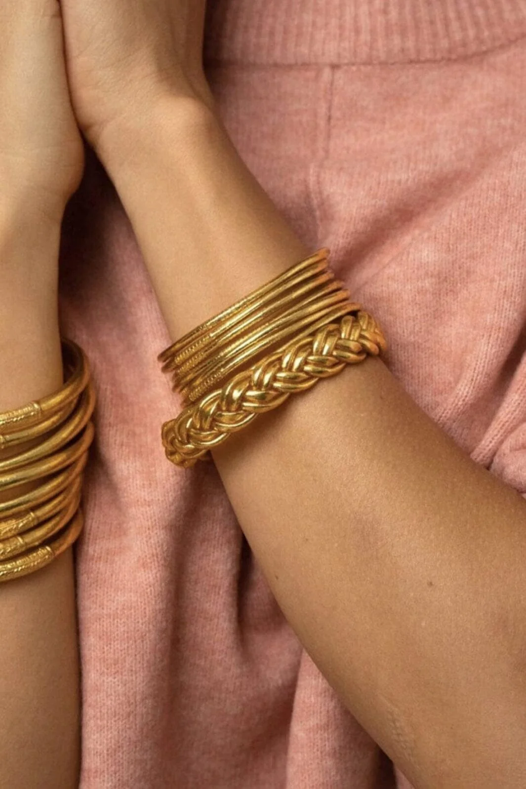 O element Bouble braided Buddhist Bangle