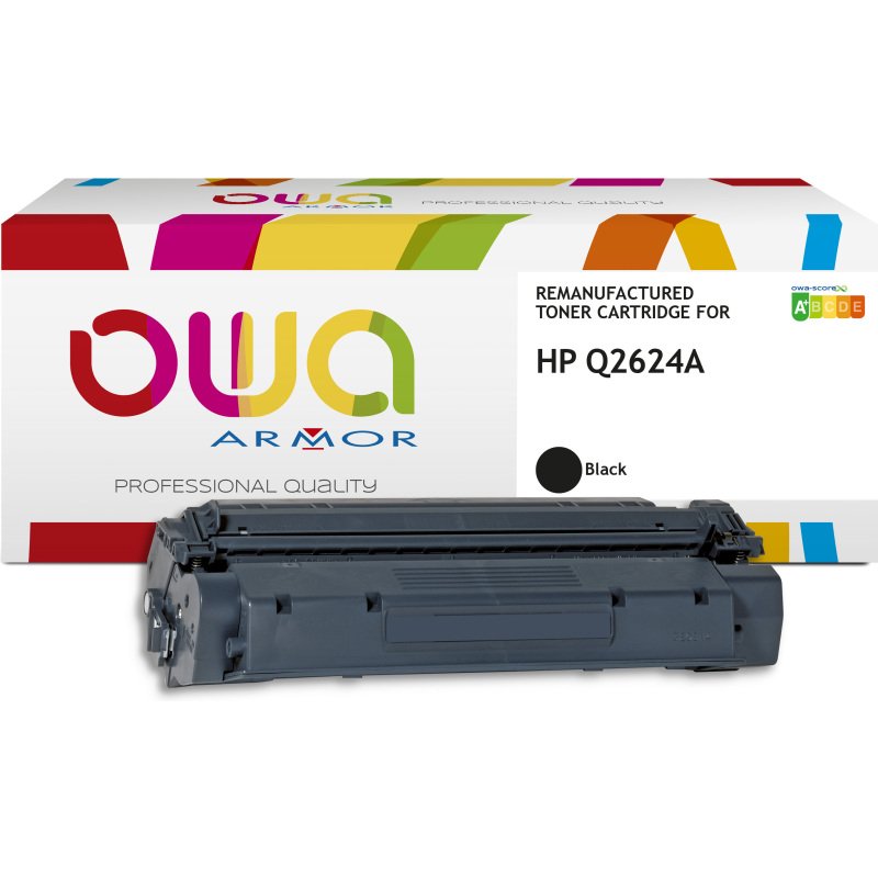 Toner remanufacturé OWA - standard - Noir - pour HP Q2624A
