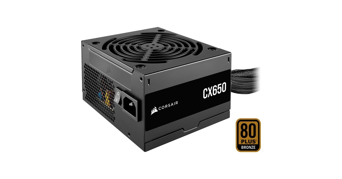 CorsairCX650 650 watt voeding   (Zwart, 2x PCIe)