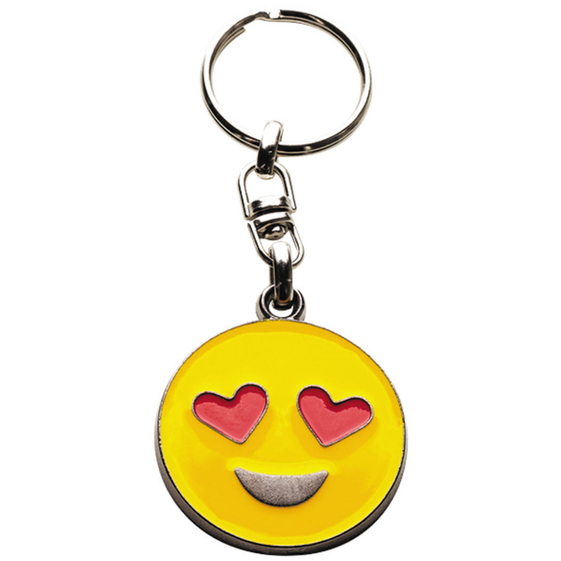 Silca Schlüsselanhänger Emoji Liebhaber, gelb