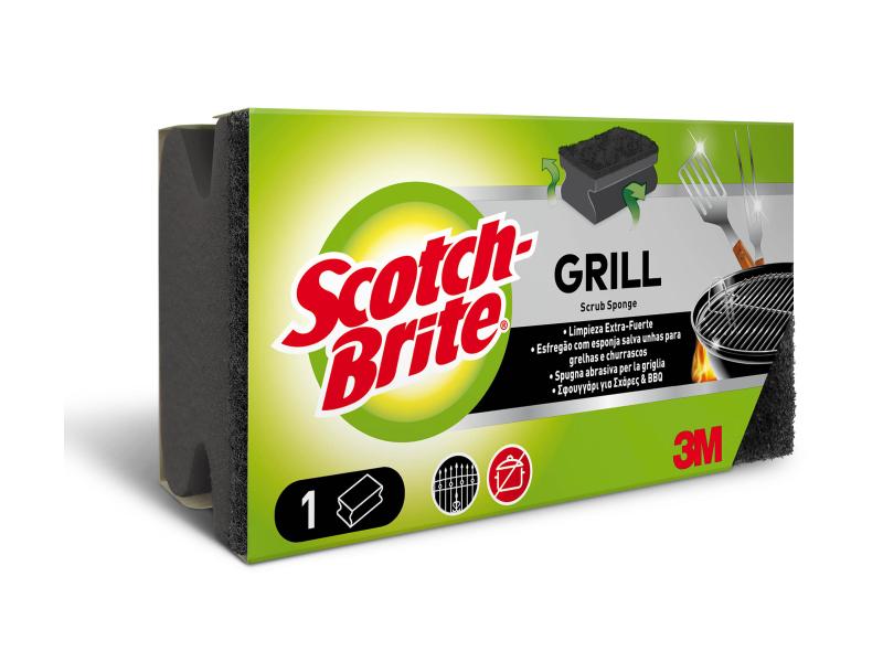 Scotch-Brite Schwamm Scotch-Brite Grill 1 Stück Extra starker Schwamm für die Grillsaison