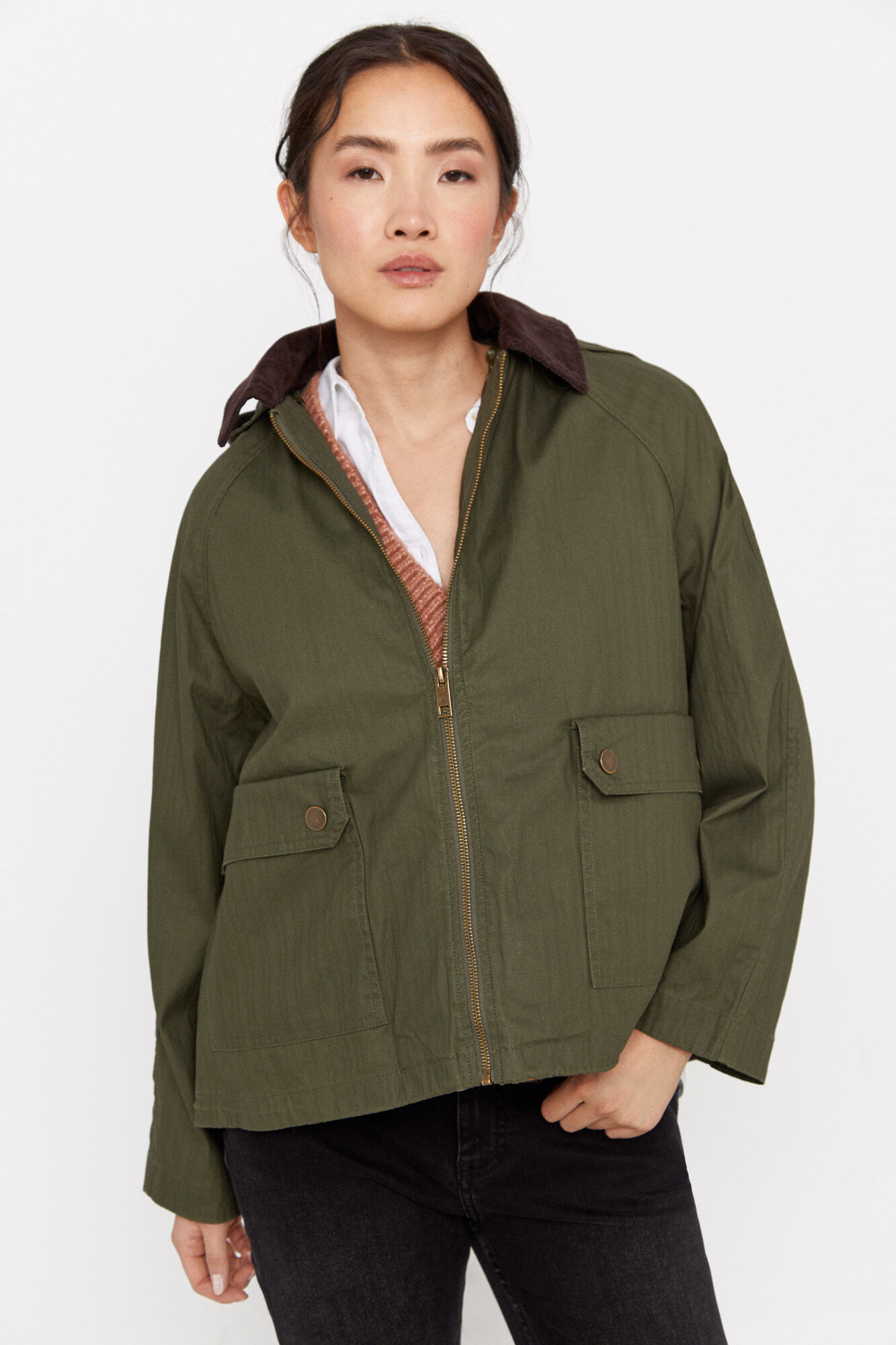 parka curta encerada