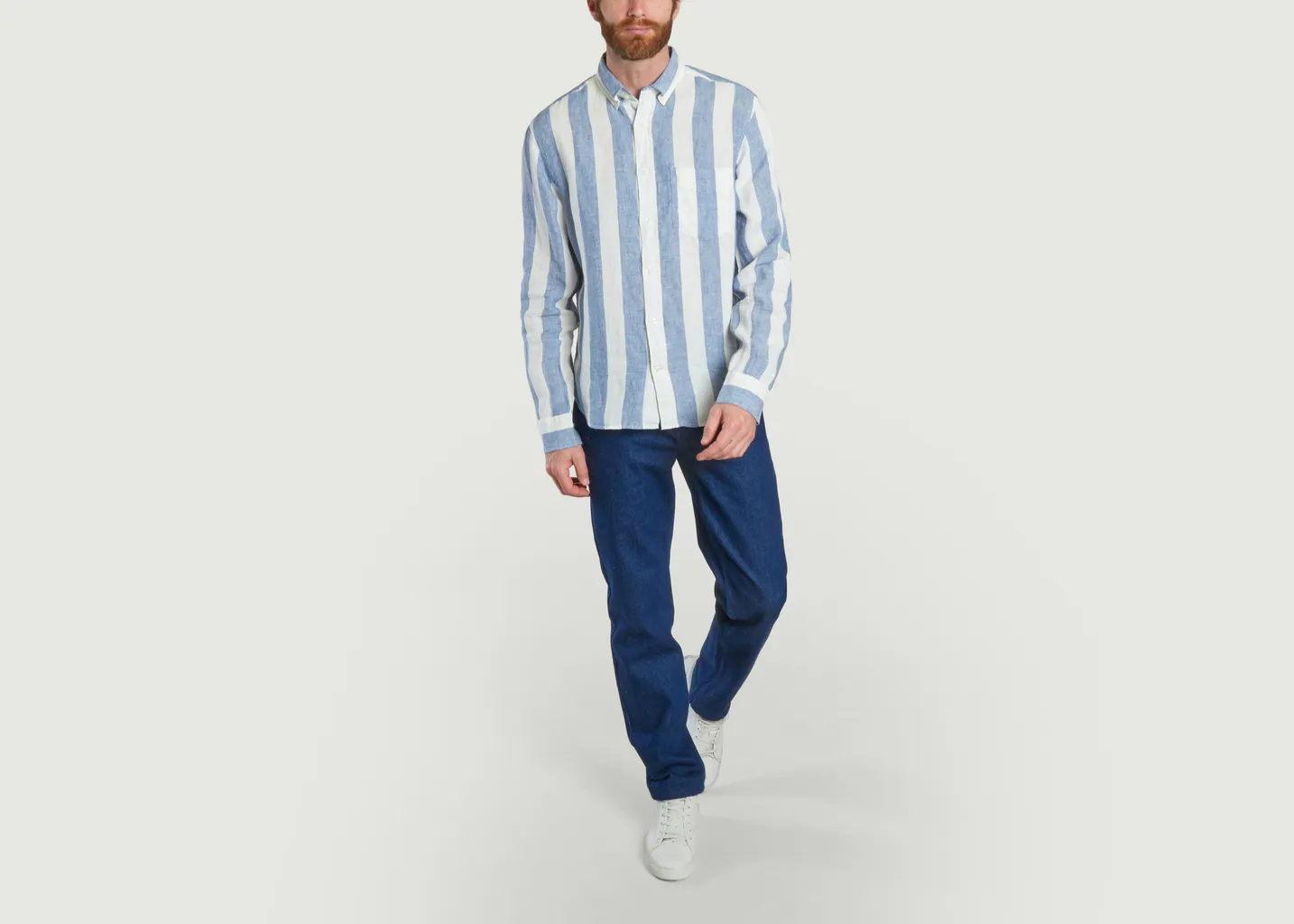 Chemise En Lin À Rayures Gant