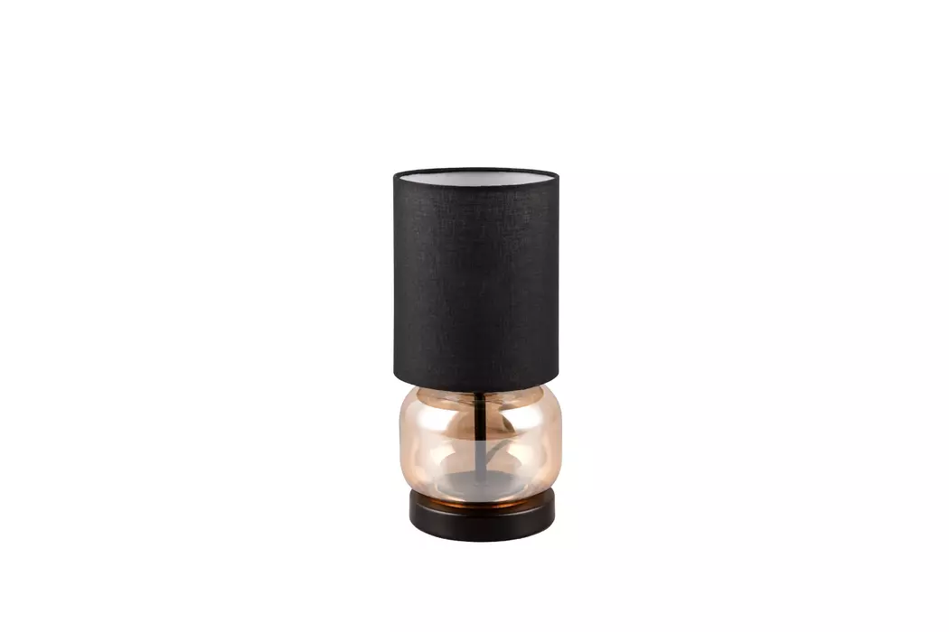 Tischleuchte Glas, amberfarbig