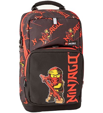 LEGO? Ninjago Skoletaske m. Gymnastiktaske - Optimo - Sort/R?d