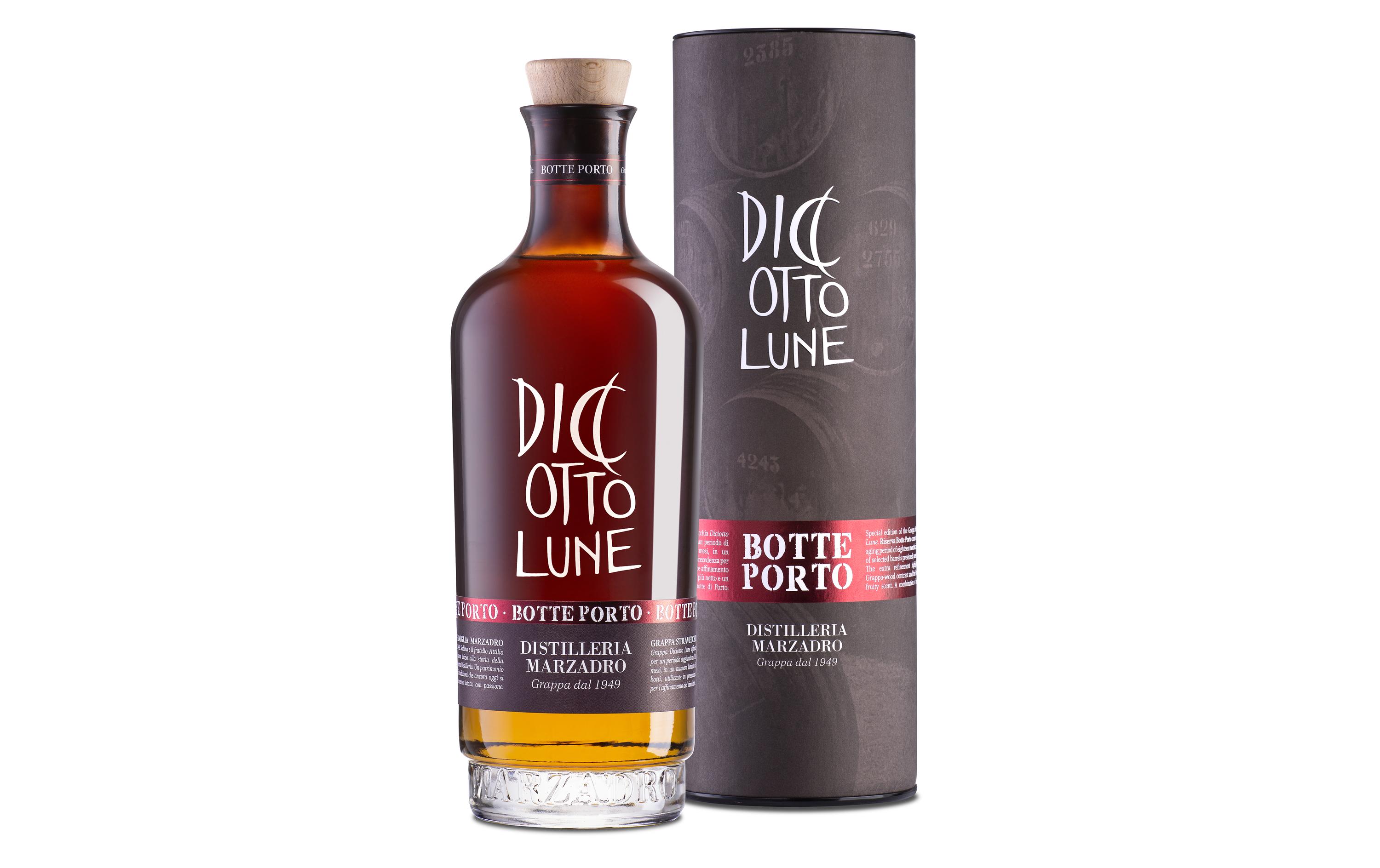 Marzadro 18 Lune Riserva Botte Porto 0.7 lVerführerischer Grappa aus einer Sonderauflage