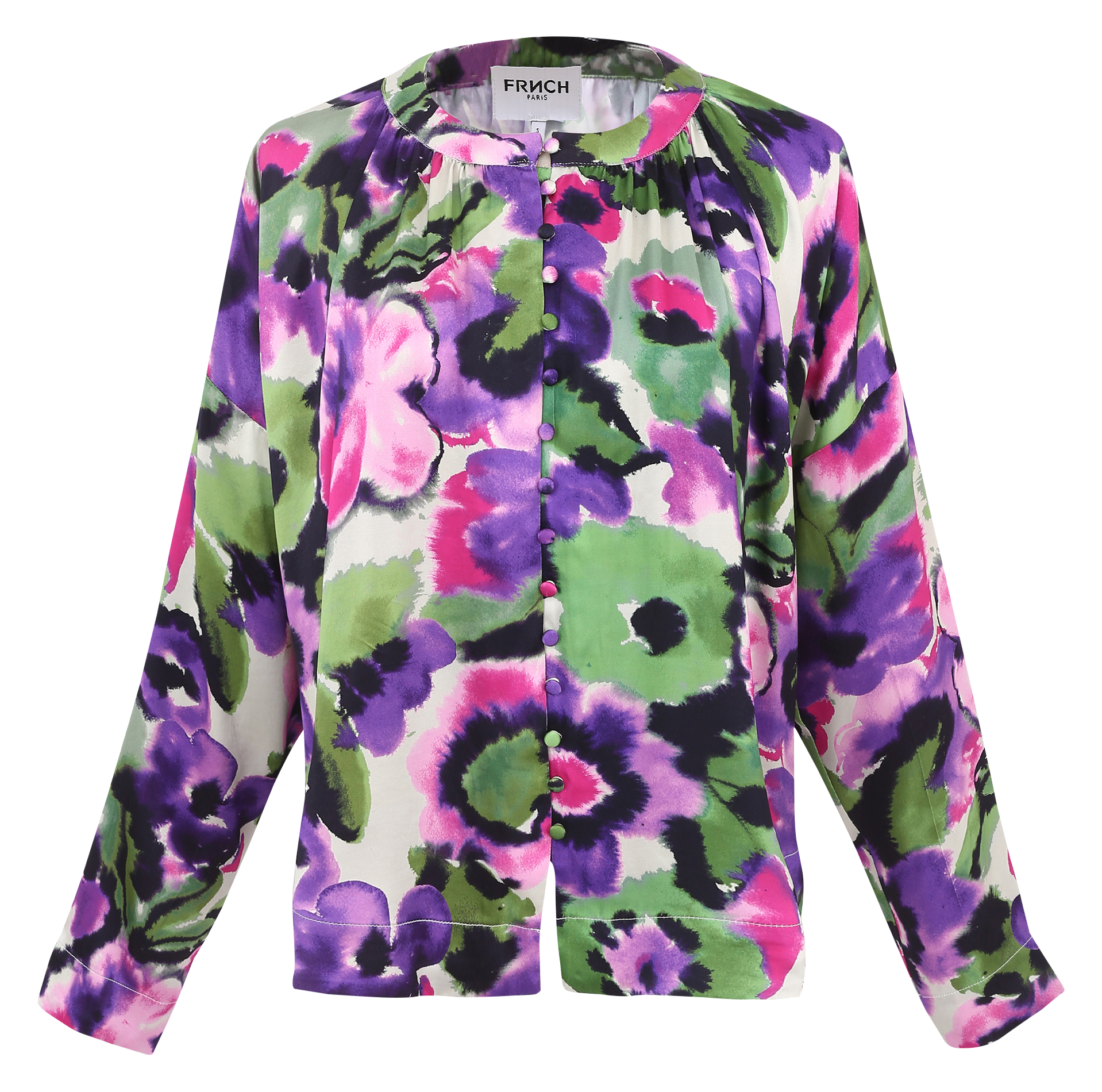 PENELOPE - Chemise droite manches raglan imprimée | Multicolore