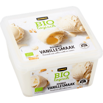 Jumbo Biologisch Roomijs Vanillesmaak 1L