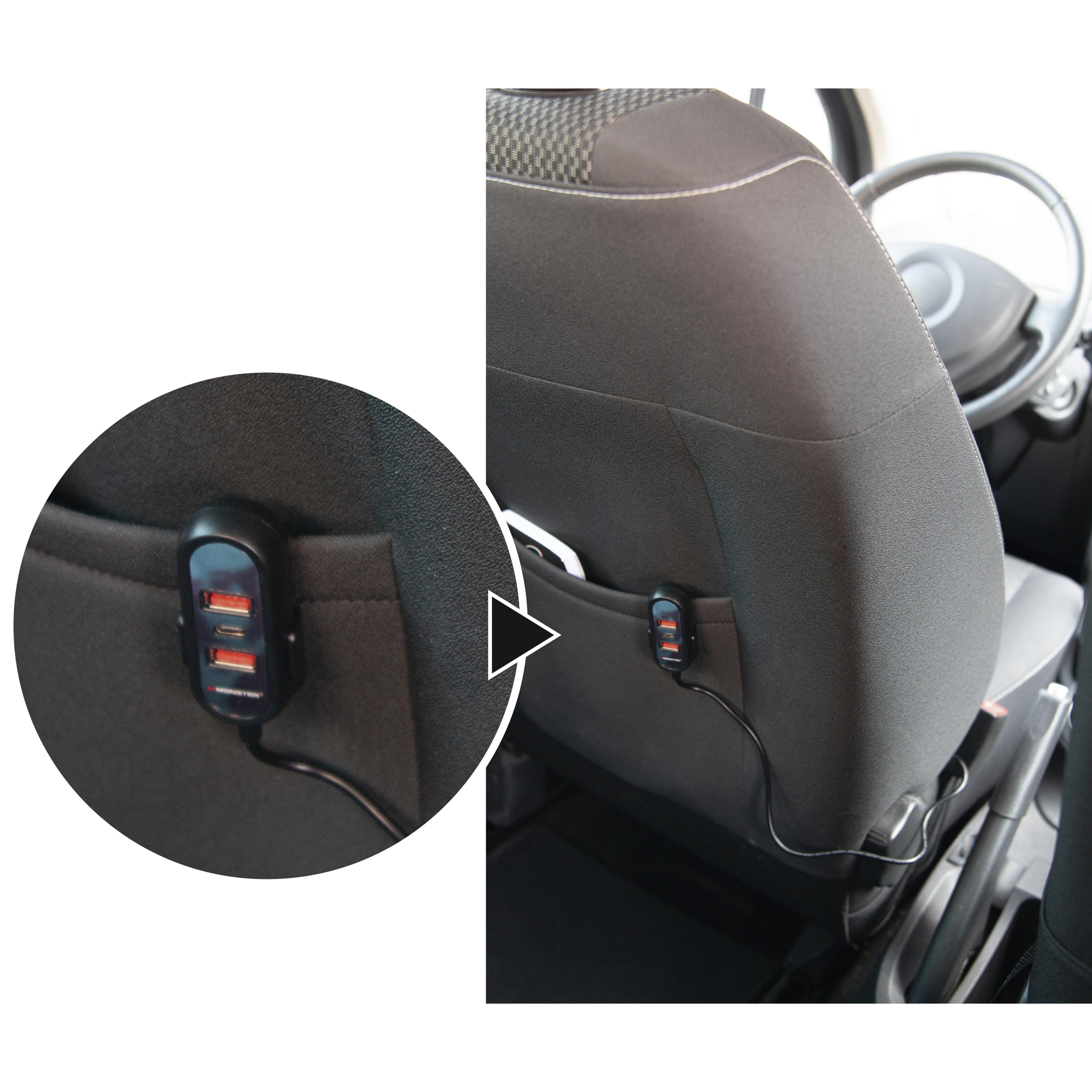 CHARGEUR VOITURE BANQUETTE ARRIERE 5 PORTS
