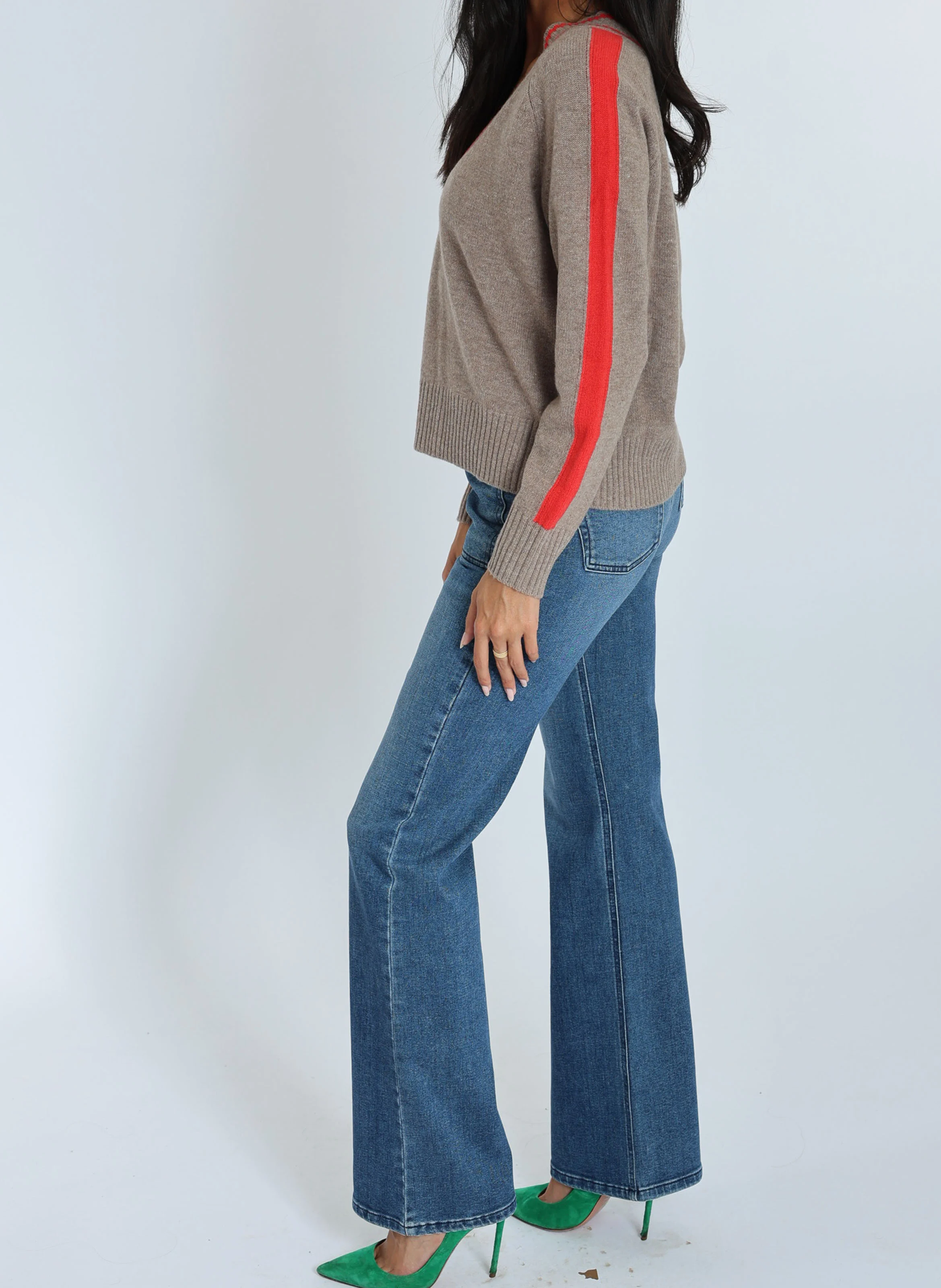 ASTRID - Pull droit en laine mélangée | Beige