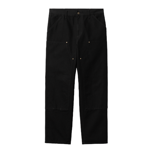 Carhartt WIP Double Knee Bukser, Black (Rinsed), W33/L32