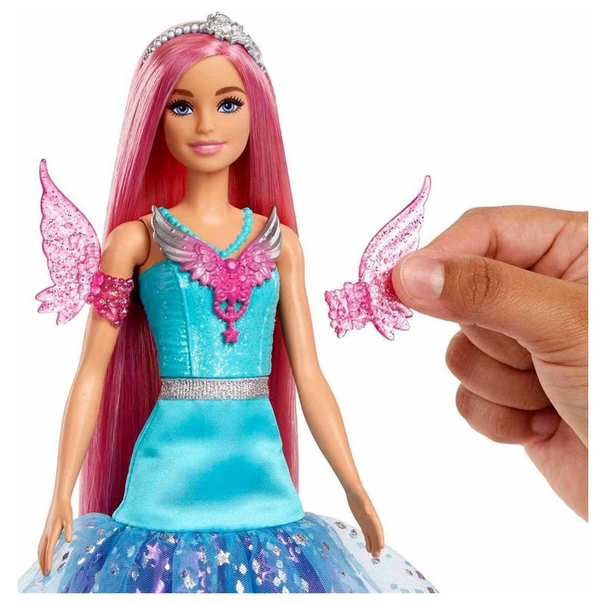Mattel JCW48 - Barbie - A Touch of Magic - Malibu Puppe mit zwei märchenhaften Tieren