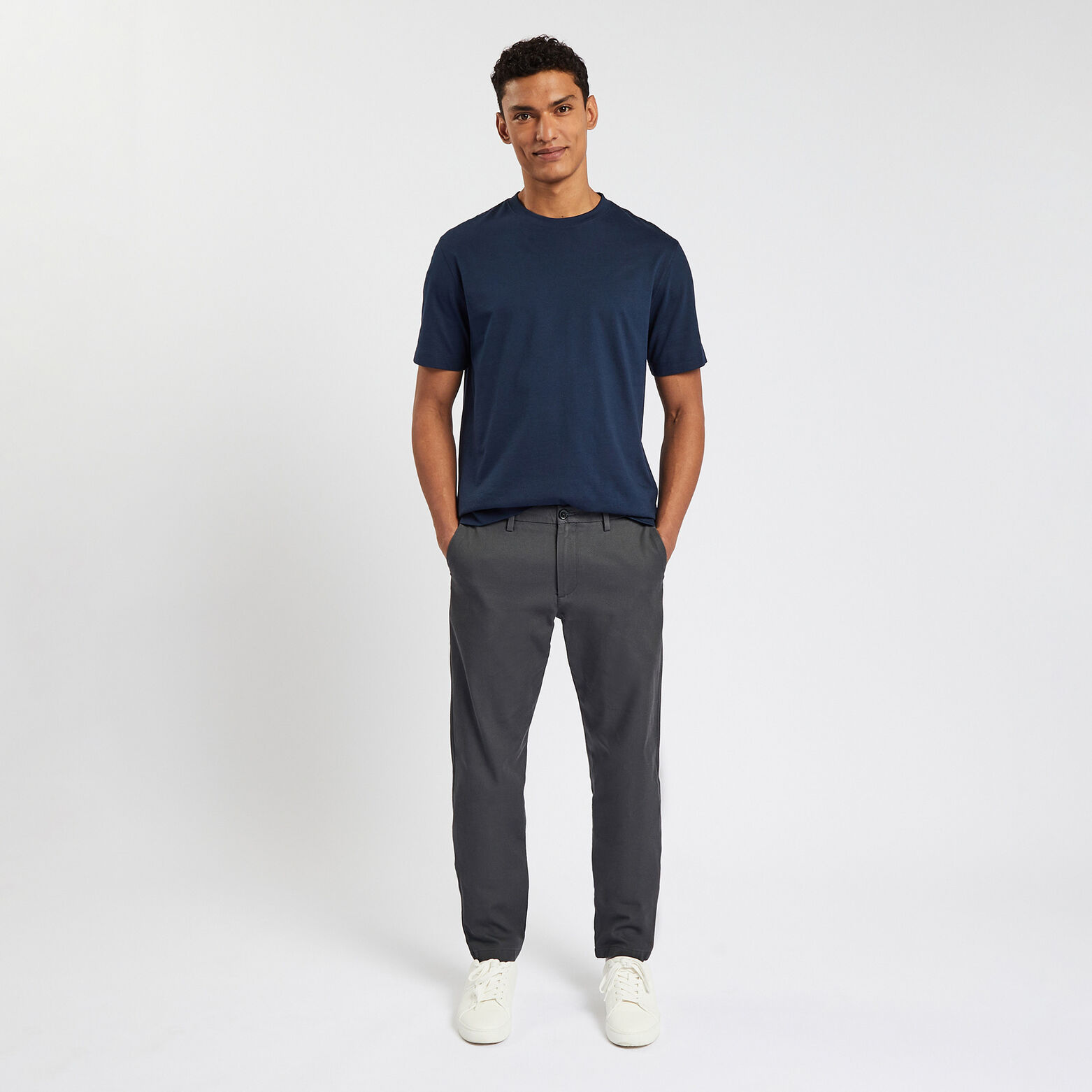 Pantalon chino slim urbain 'le parfait by JULES' Gris moyen