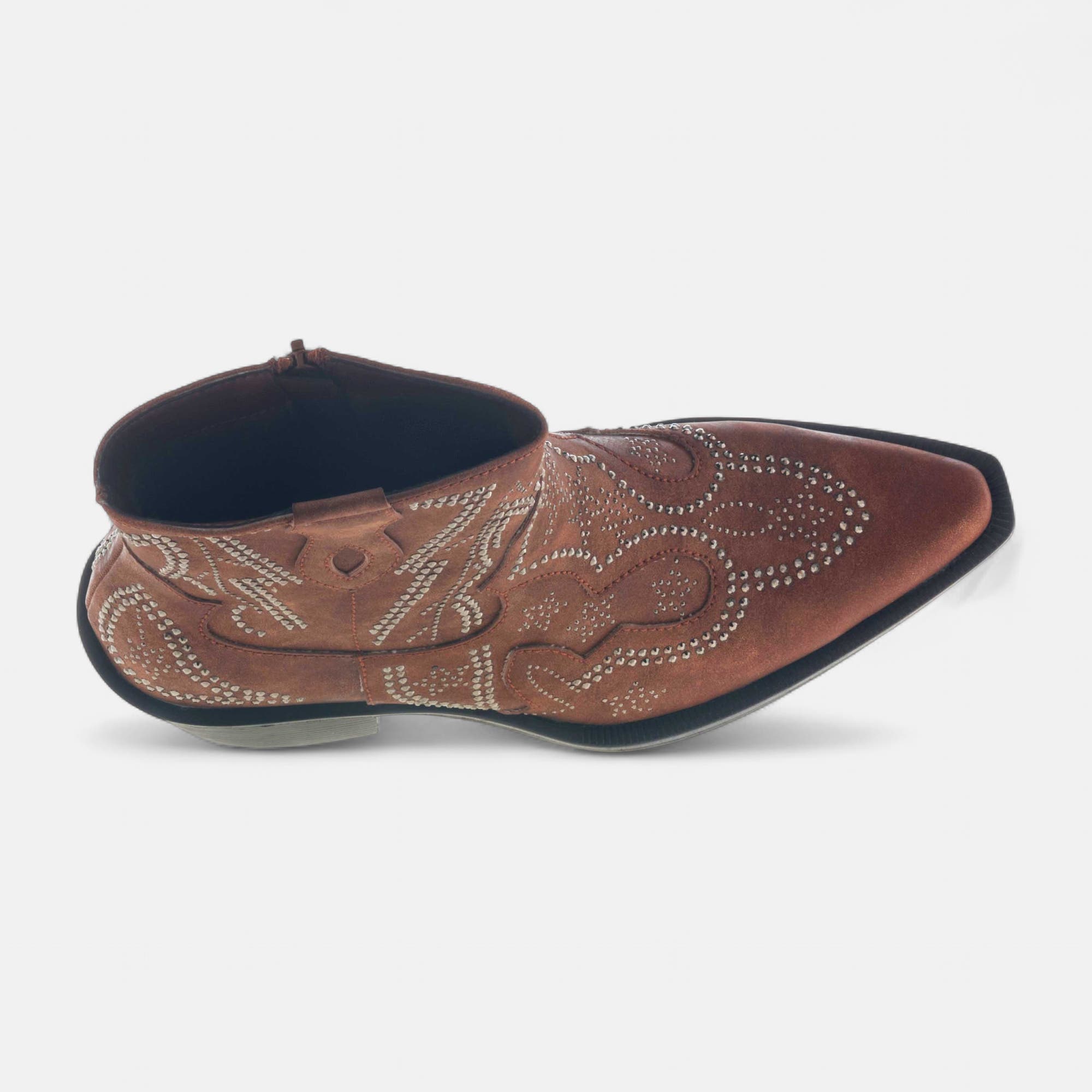 Santiags à talon Femme camel