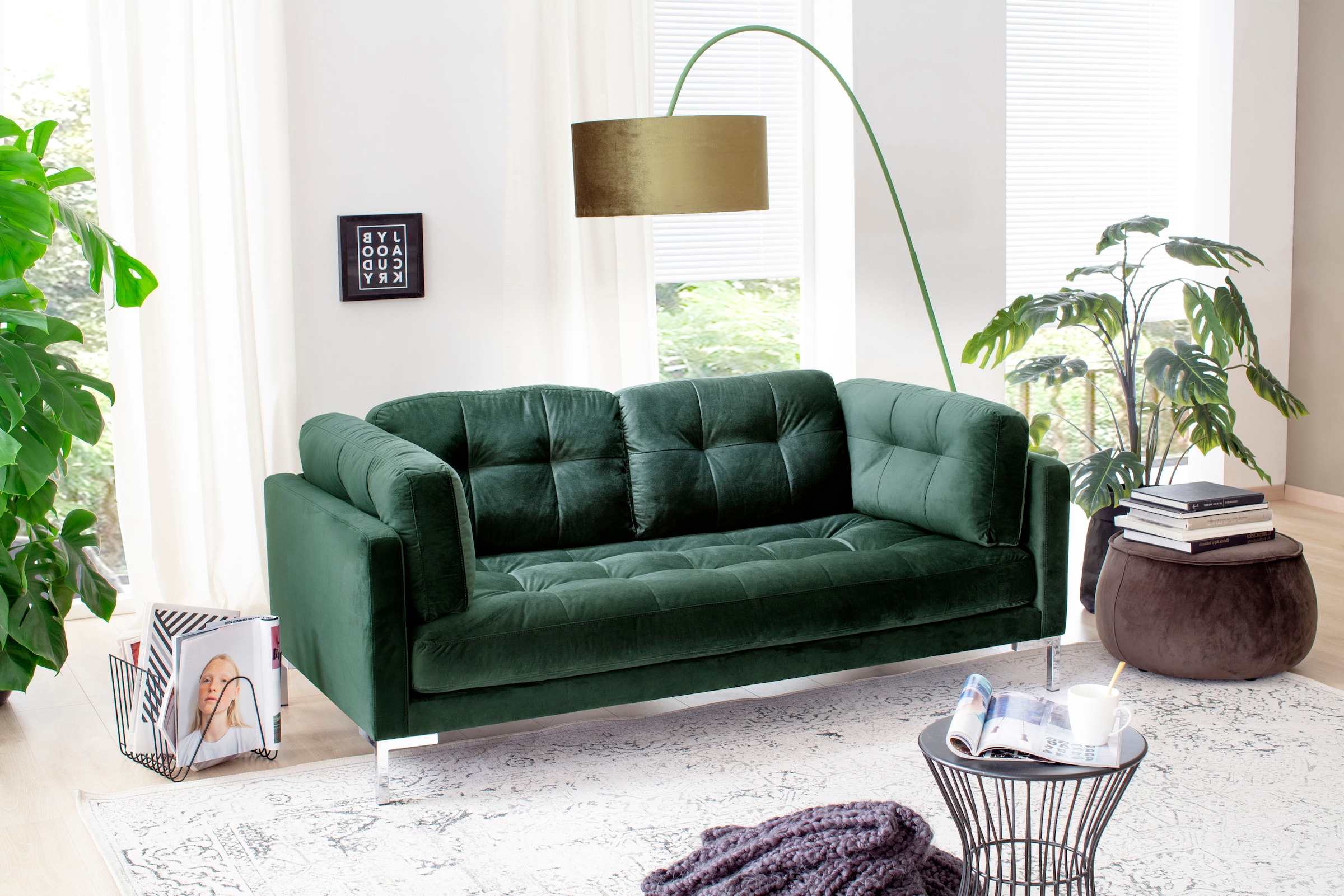 Trends by HG 2-Sitzer »Landau« in Cord-Stoff mit Metallfuss