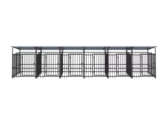 Chenil cage enclos pac noire 588 x 198 x 128 cm 02_0041736