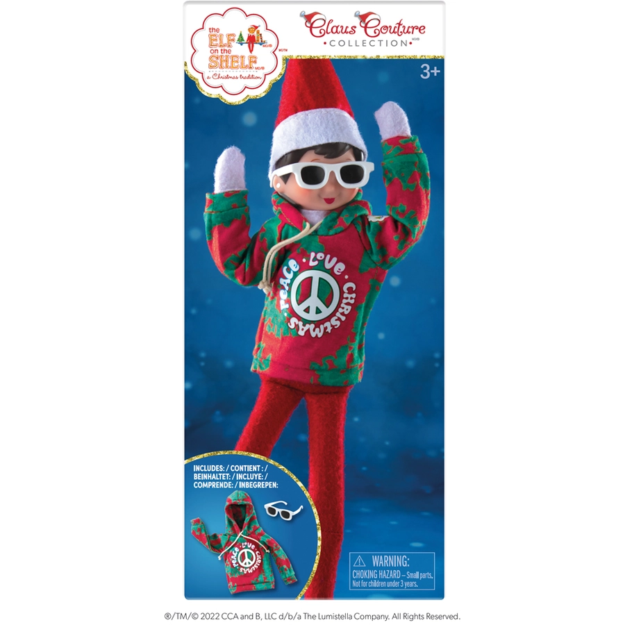 Elf on the Shelf The Elf on the Shelf® Elf Outfit - Love & Peace Hoodie Mehrfarbig