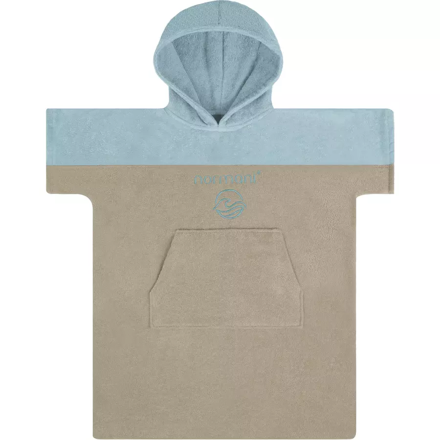 normani Kinder Badeponcho 6-9 Jahre Puwai Hellblau