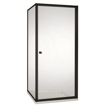 Atlantic Roan Douchewand en -deur 90x90x190cm Zwart