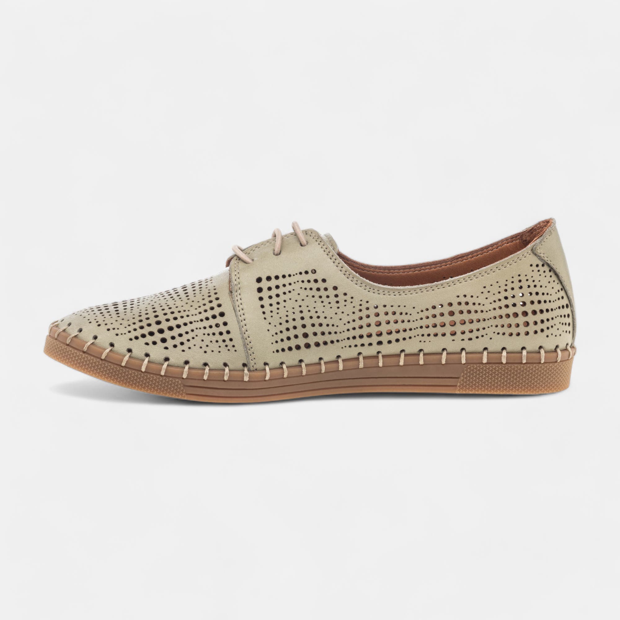 Baskets basses Femme en cuir vert