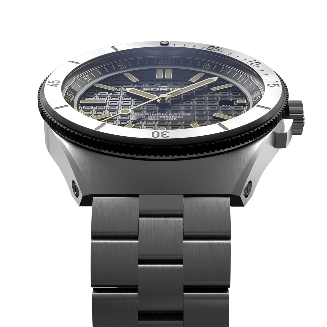 Fortis Marinemaster M-44 Chronometer Black Resin Block Bracelet