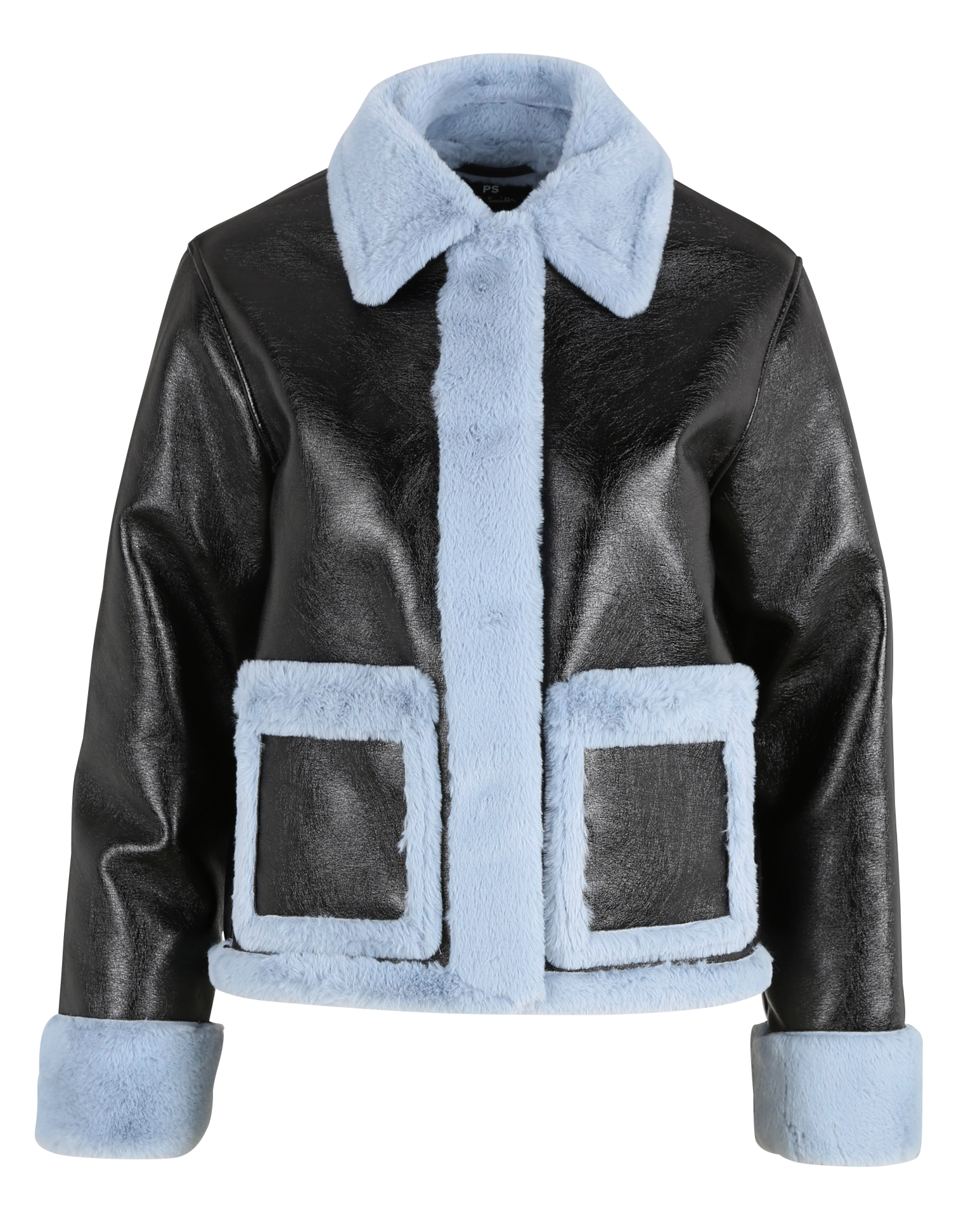 Veste courte effet brillant | Noir