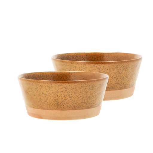 Villa Collection Evig 2-pak Skål, Amber; Ø15 cm