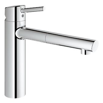 Grohe Concetto 1-gats keukenkraan m. medium uittrekbare uitloop chroom