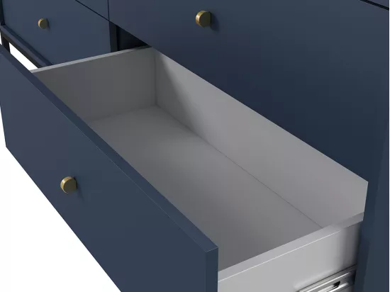 Commode 6 tiroirs - Bleu - BOGDAN