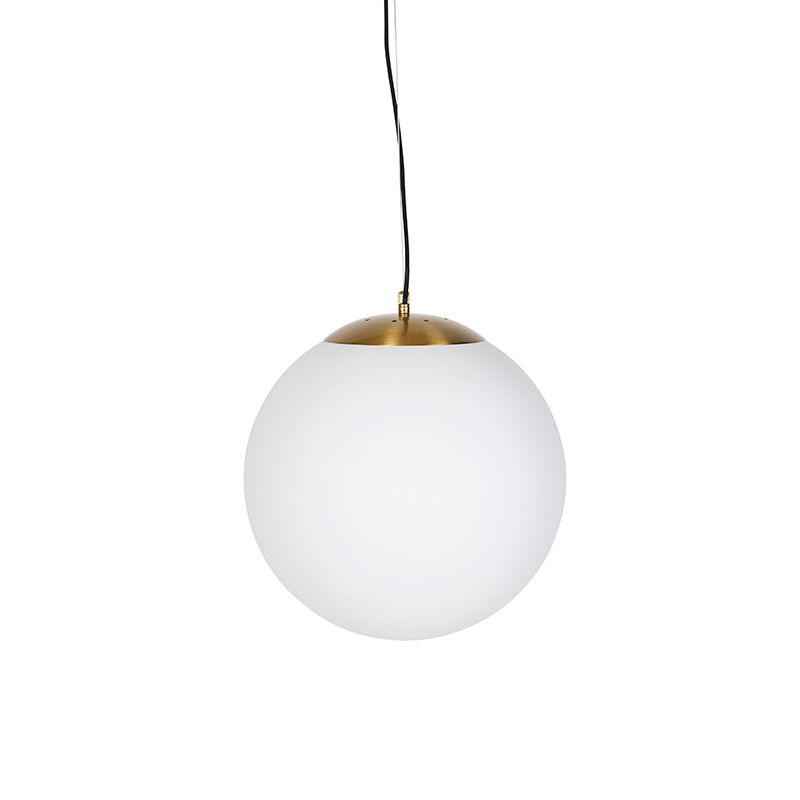 Smart Scandinavische hanglamp goud met opaal glas 40cm incl. Wifi A60 - Ball 40
