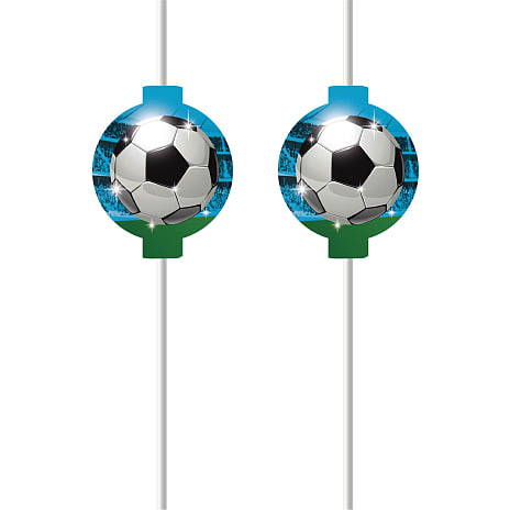Sugerør 4-pak - Fodbold