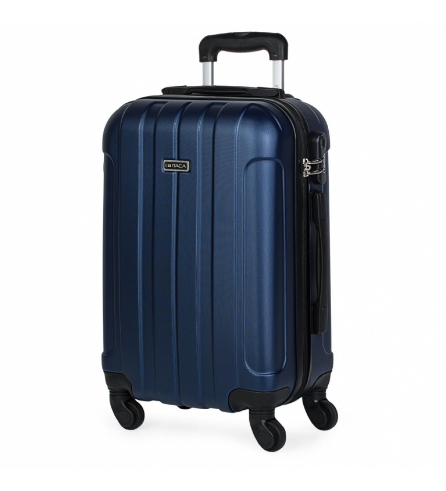 Mala de cabine rígida ITACA com 4 rodas 771150 Azul Marinho - 55x37x20cm -
