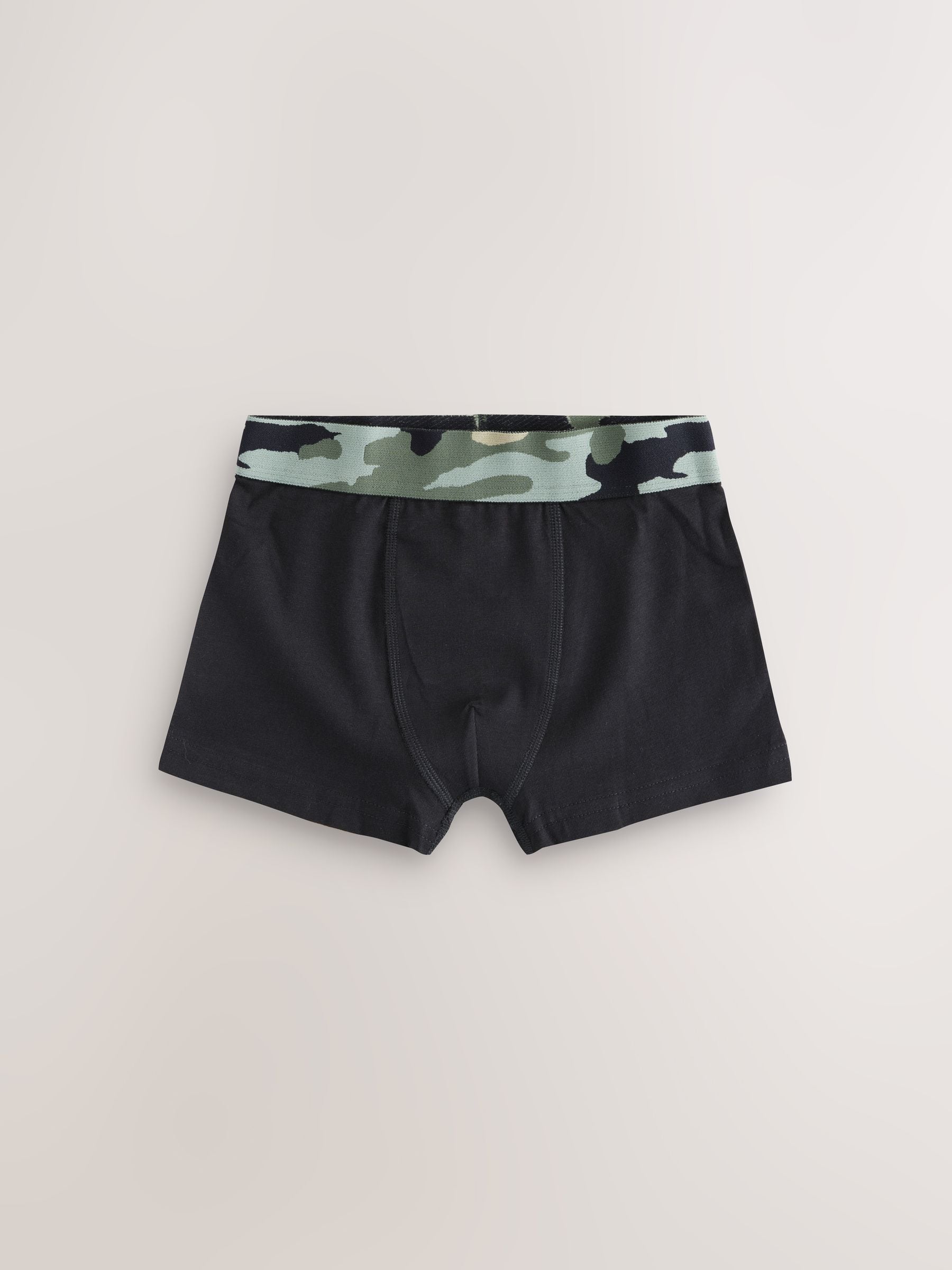 Zwart met camouflage tailleband - Verpakking van 5 boxers (2-16jr)