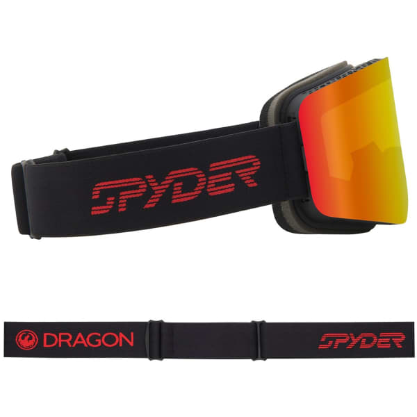 Masque de ski DRAGON R1 OTG BLACKRED/LLREDION+LLLTROSE