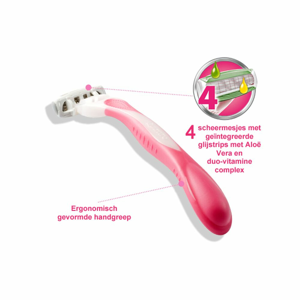 Wilkinson Wegwerpscheermesjes Quattro For Woman4 stuks