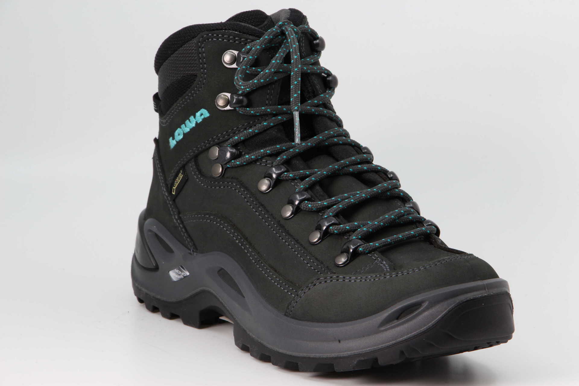 Lowa Renegade Evo GTX MID schmal Ws asphalt / türkis