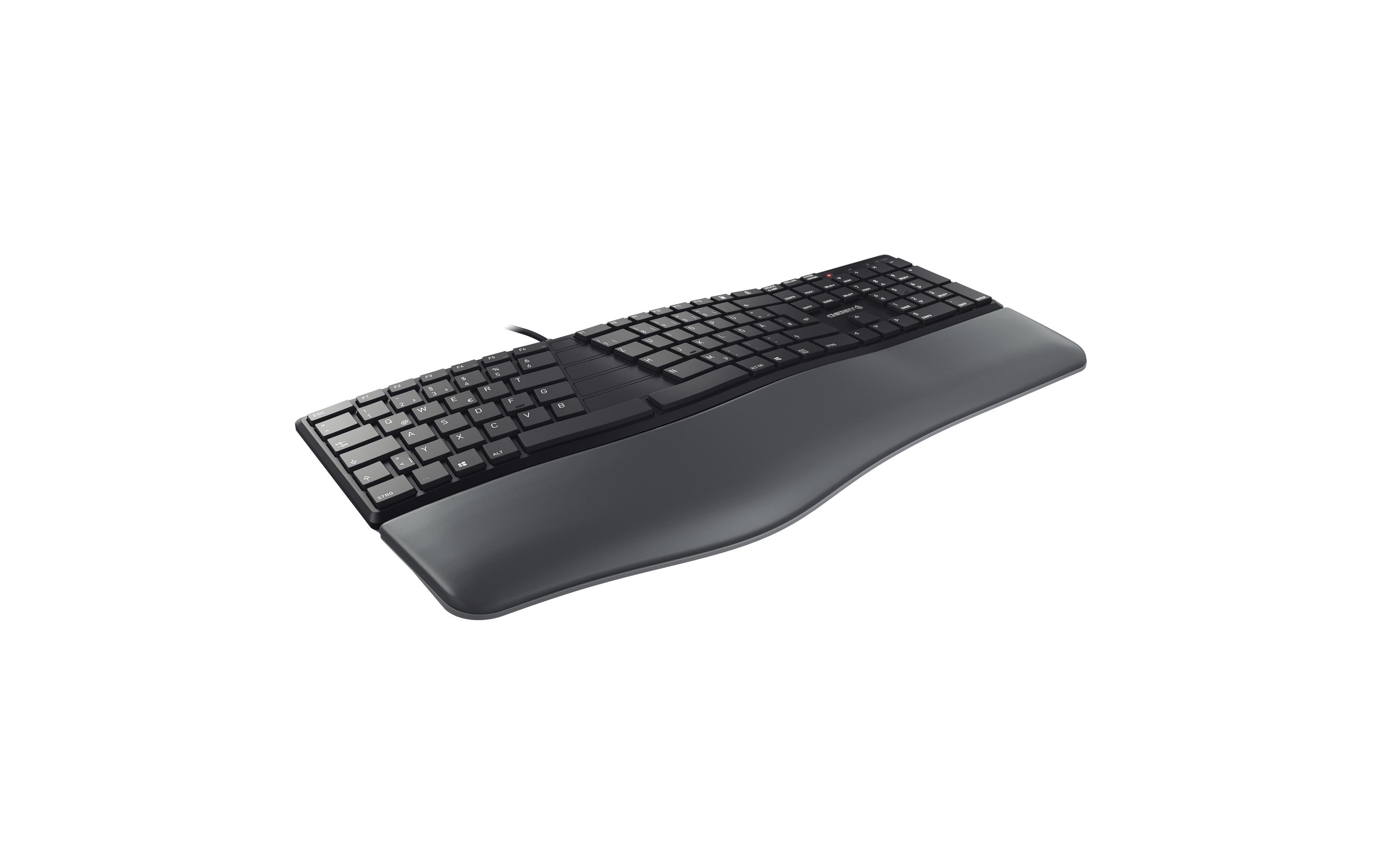 Tastatur KC 4500 ERGO CH-Layout SchwarzTastatur mit ergonomischer Bauform