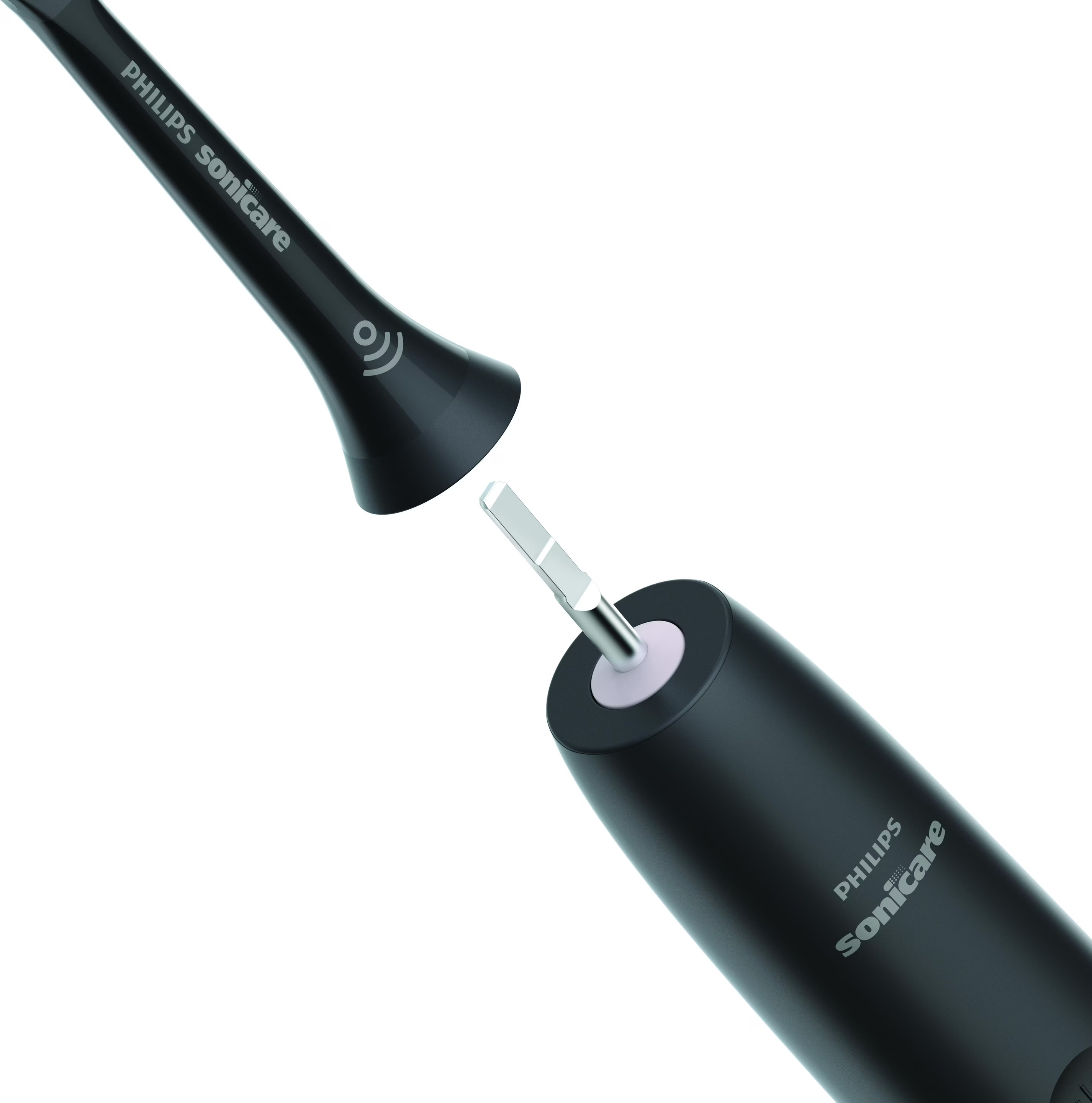 (4er Set) W2 Optimal White Ersatz Zahnbürstenkopf für Philips Sonicare Elektrische Zahnbürsten (HX6064/11) - Schwarz