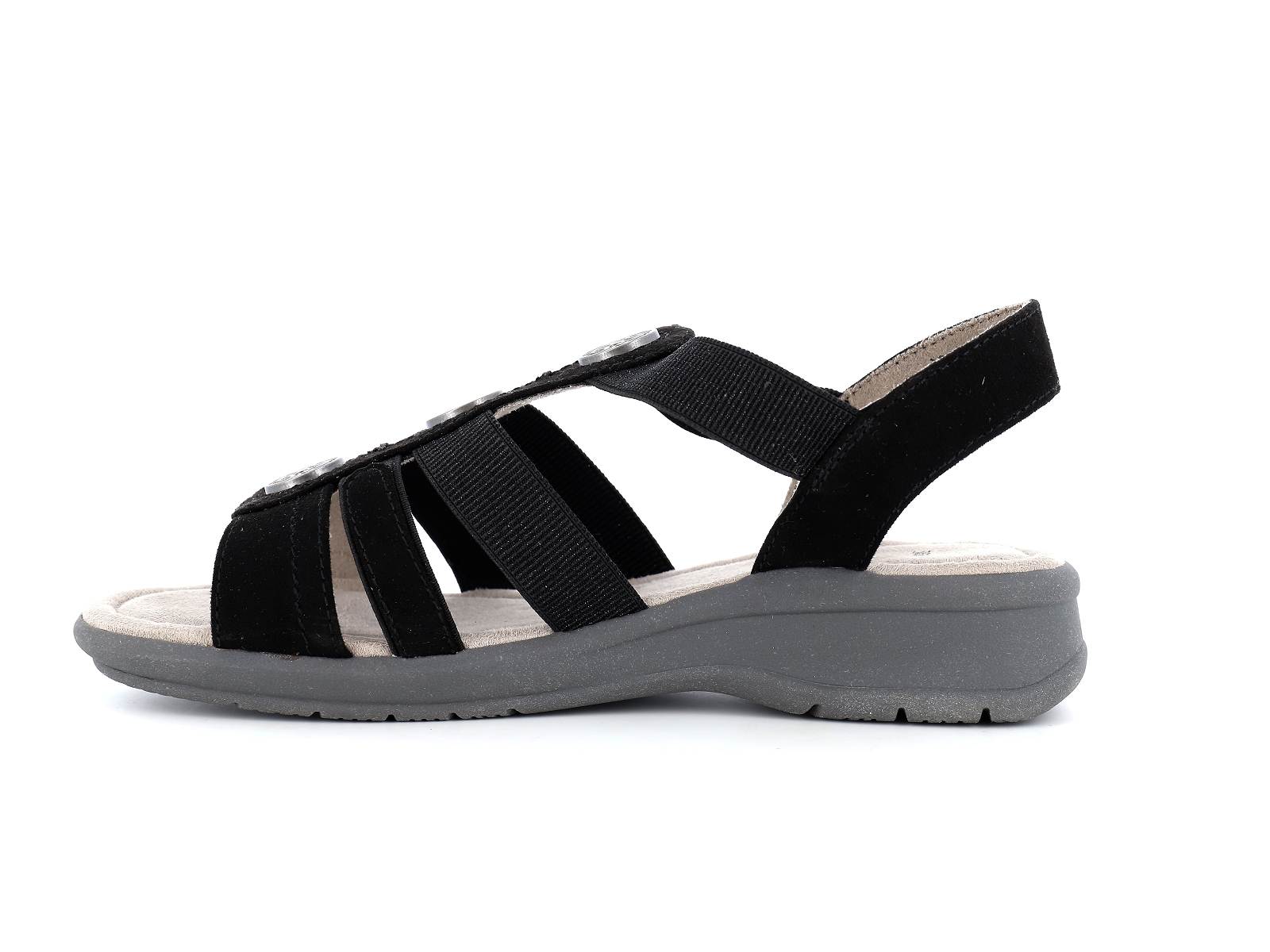 Jana  shoes-28165 Matières combinées Velours Noir