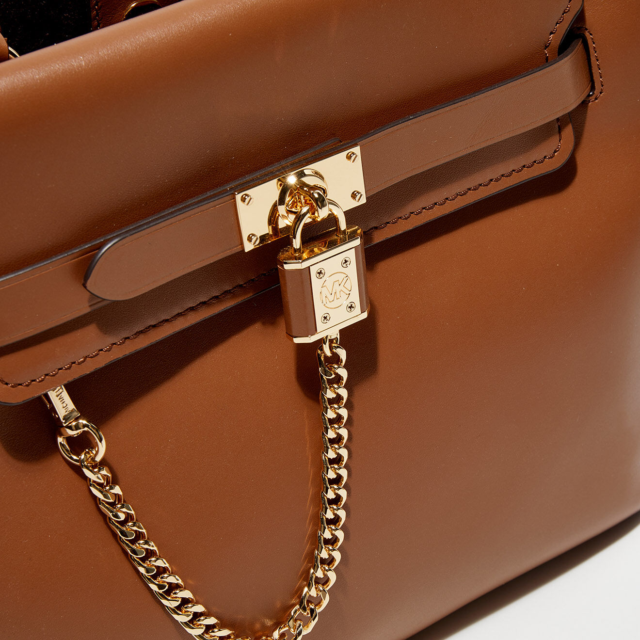 Michael Kors Sac à main en Cuir Hamilton Legacy camel - 40x25.5x15 cm