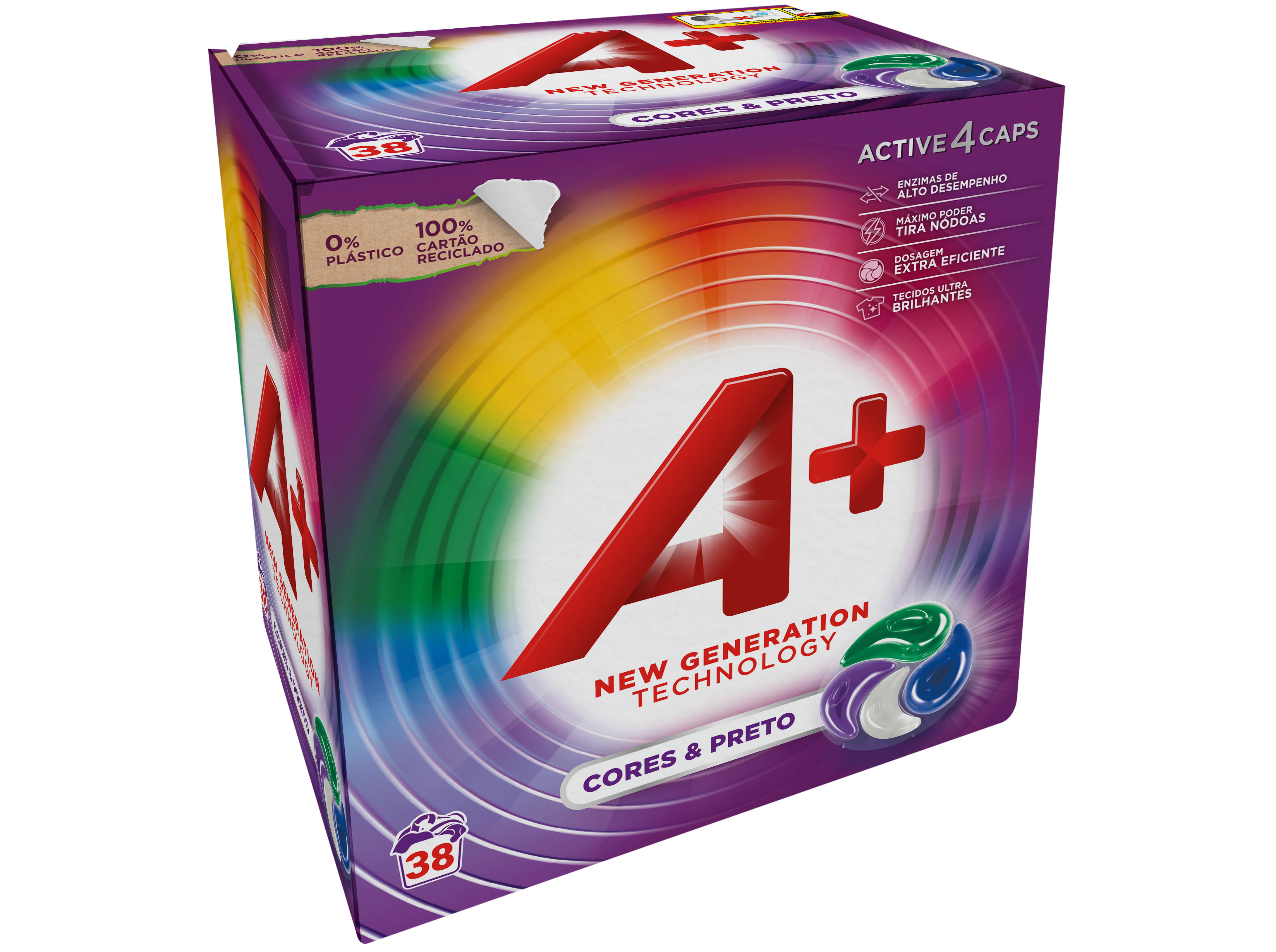 DETERGENTE MÁQUINA ROUPA CÁPSULAS A  4EM1 COLOUR&STYLE 38 D